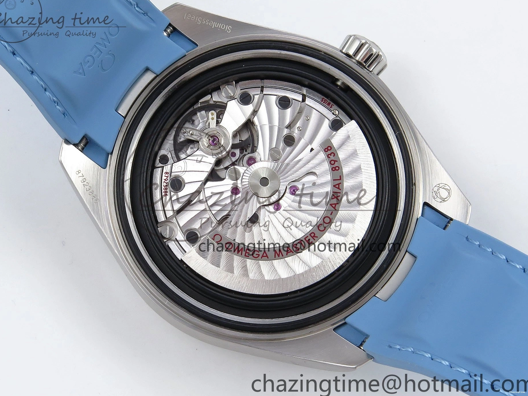 0201 GoAnywhere Aqua Terra GMT Worldtimer 43mm VSF 1:1 Best Edition Summer Blue Dial on Blue Rubber Strap A8938 Super Clone 7722